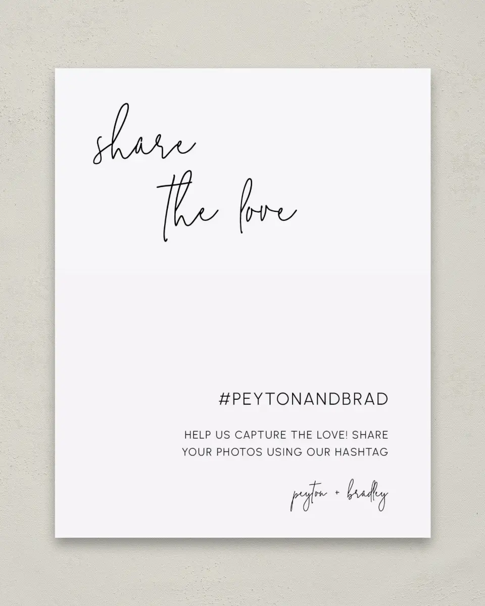 This is a 8" x 10" Share the Love Sign called Mod Aesthetic printed in full color with Silver foil