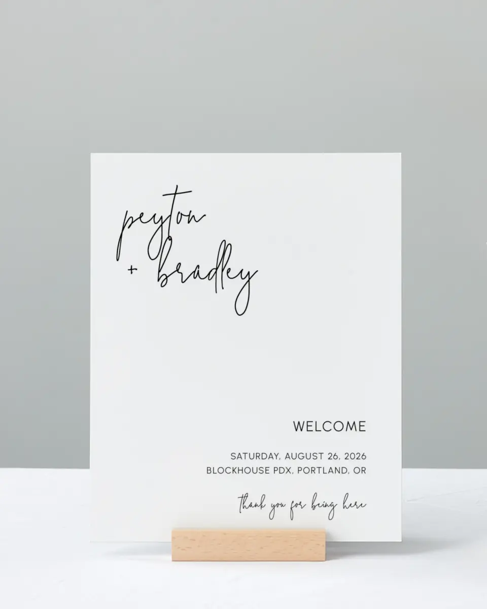 This is a 8" x 10" Welcome Sign called Mod Aesthetic printed in full color