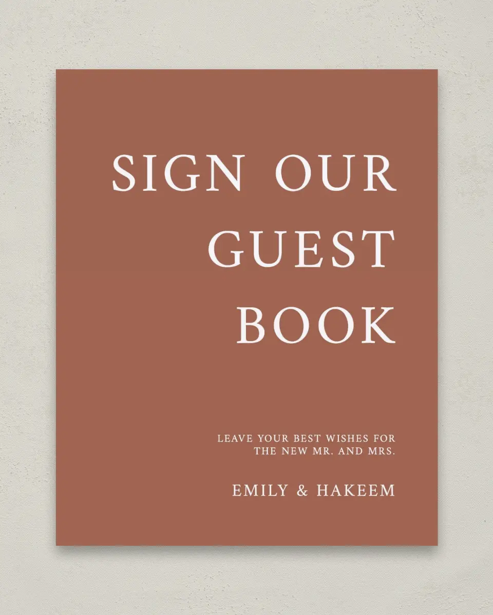This is a 8" x 10" Guest Book Sign called Timeless Truth printed in full color