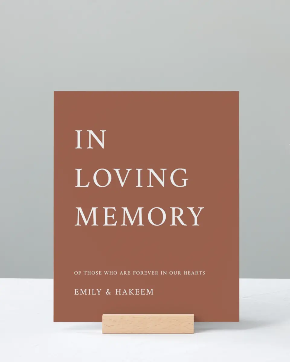 This is a 8" x 10" Loving Memory Sign called Timeless Truth printed in full color