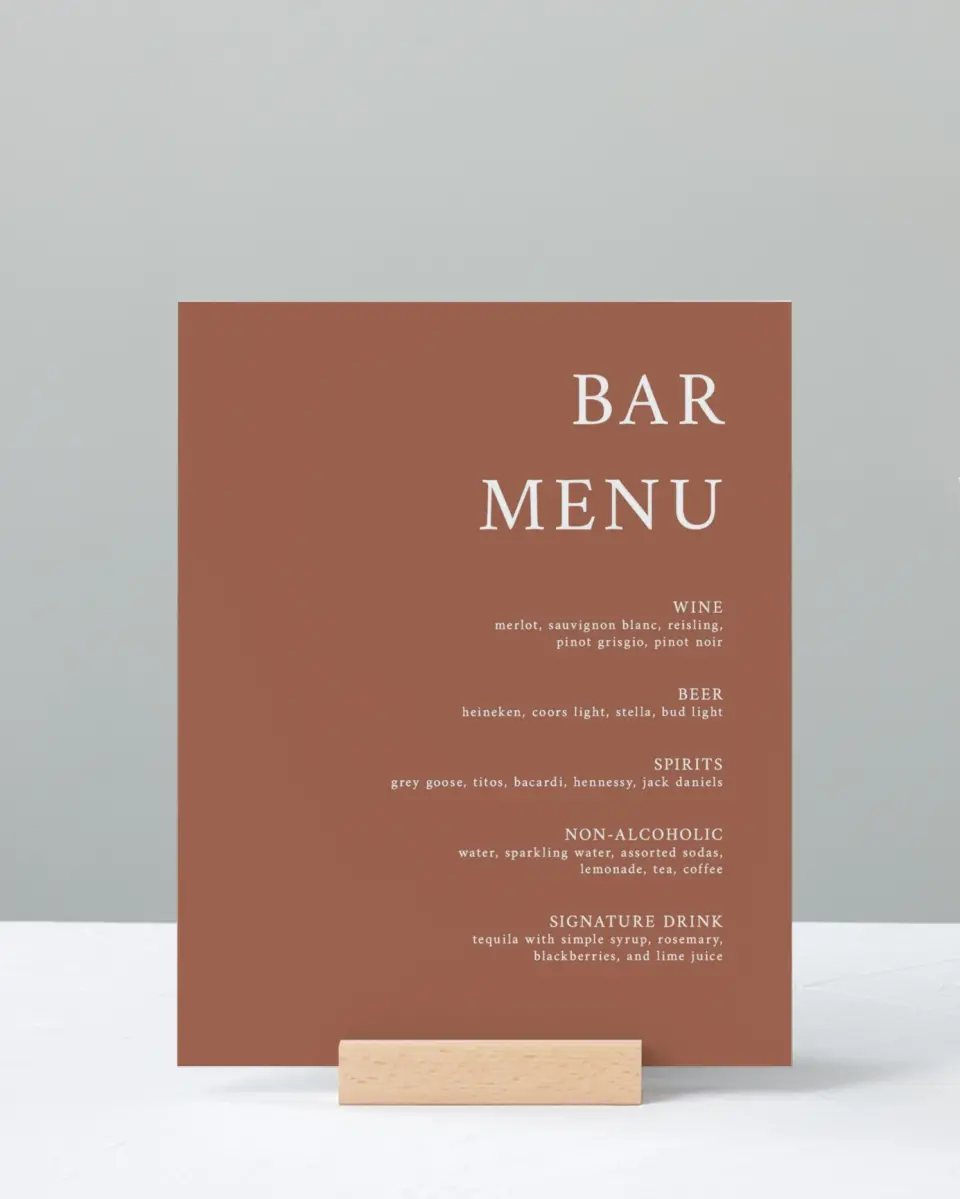 This is a 8" x 10" Menu Sign called Timeless Truth printed in full color