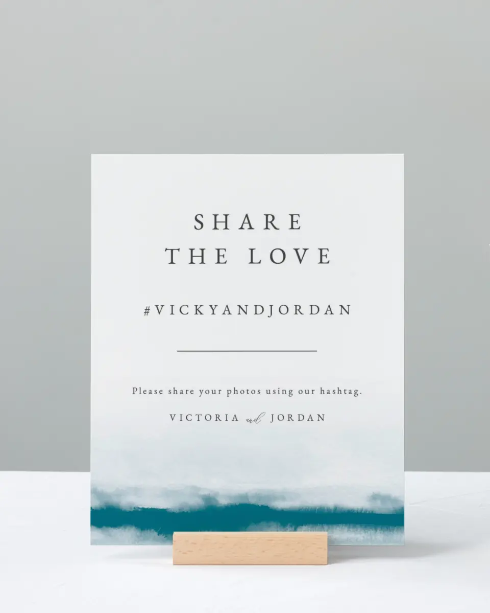 This is a 8" x 10" Share the Love Sign called Shore Impression printed in full color