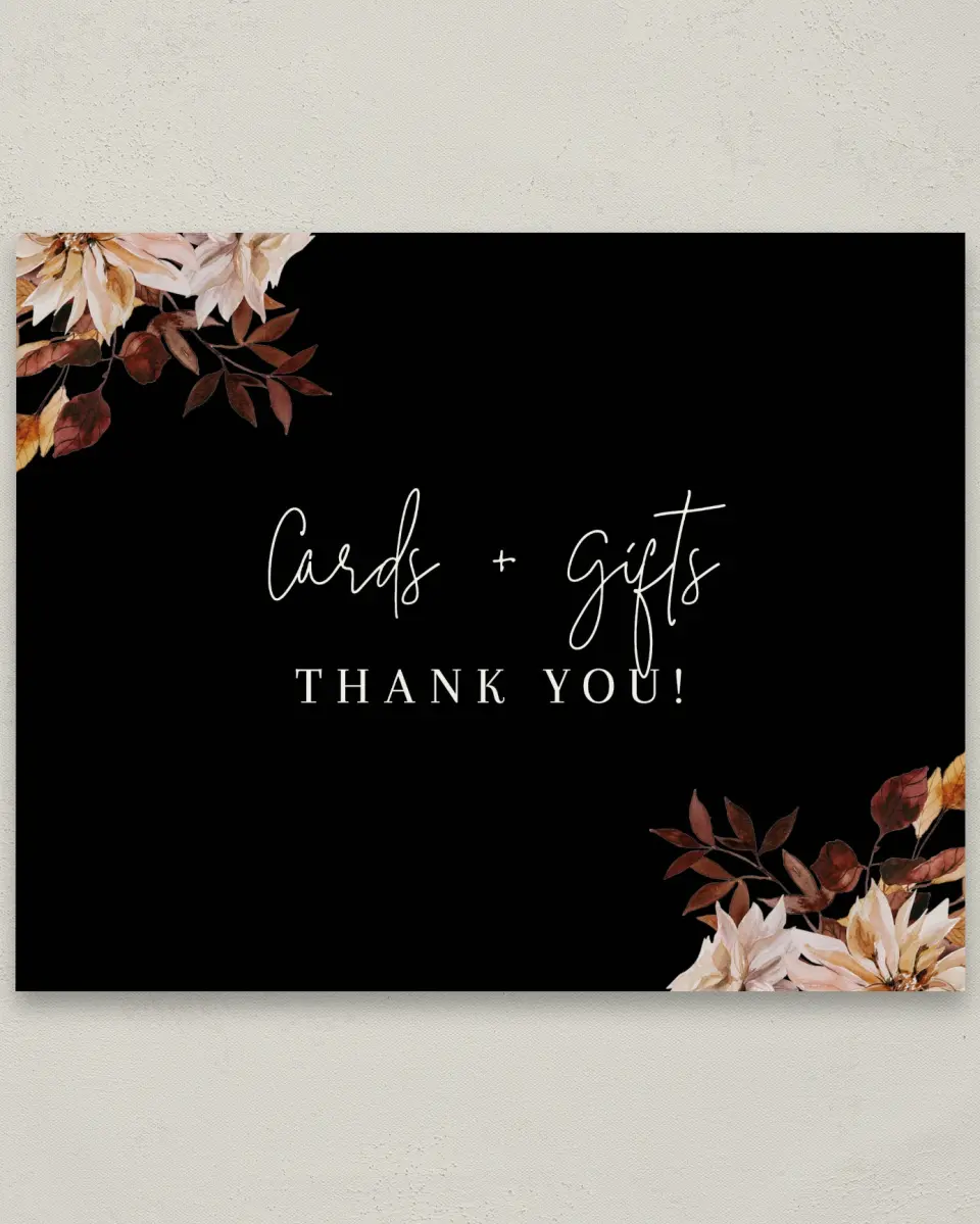 This is a 8" x 10" Cards & Gifts Sign called Country Blooms printed in full color