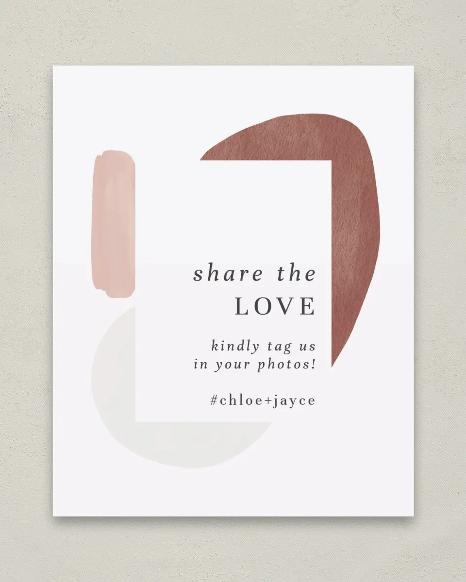 This is a 8" x 10" Share the Love Sign called Mod Paint printed in full color with Silver foil