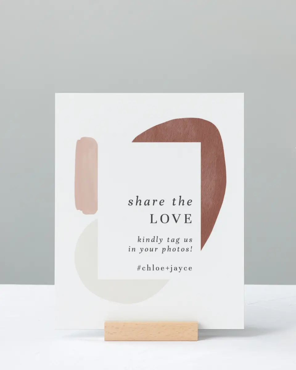 This is a 8" x 10" Share the Love Sign called Mod Paint printed in full color