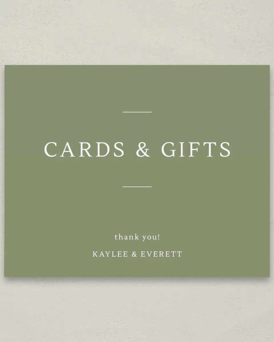 This is a 8" x 10" Cards & Gifts Sign called Serene Flora printed in full color