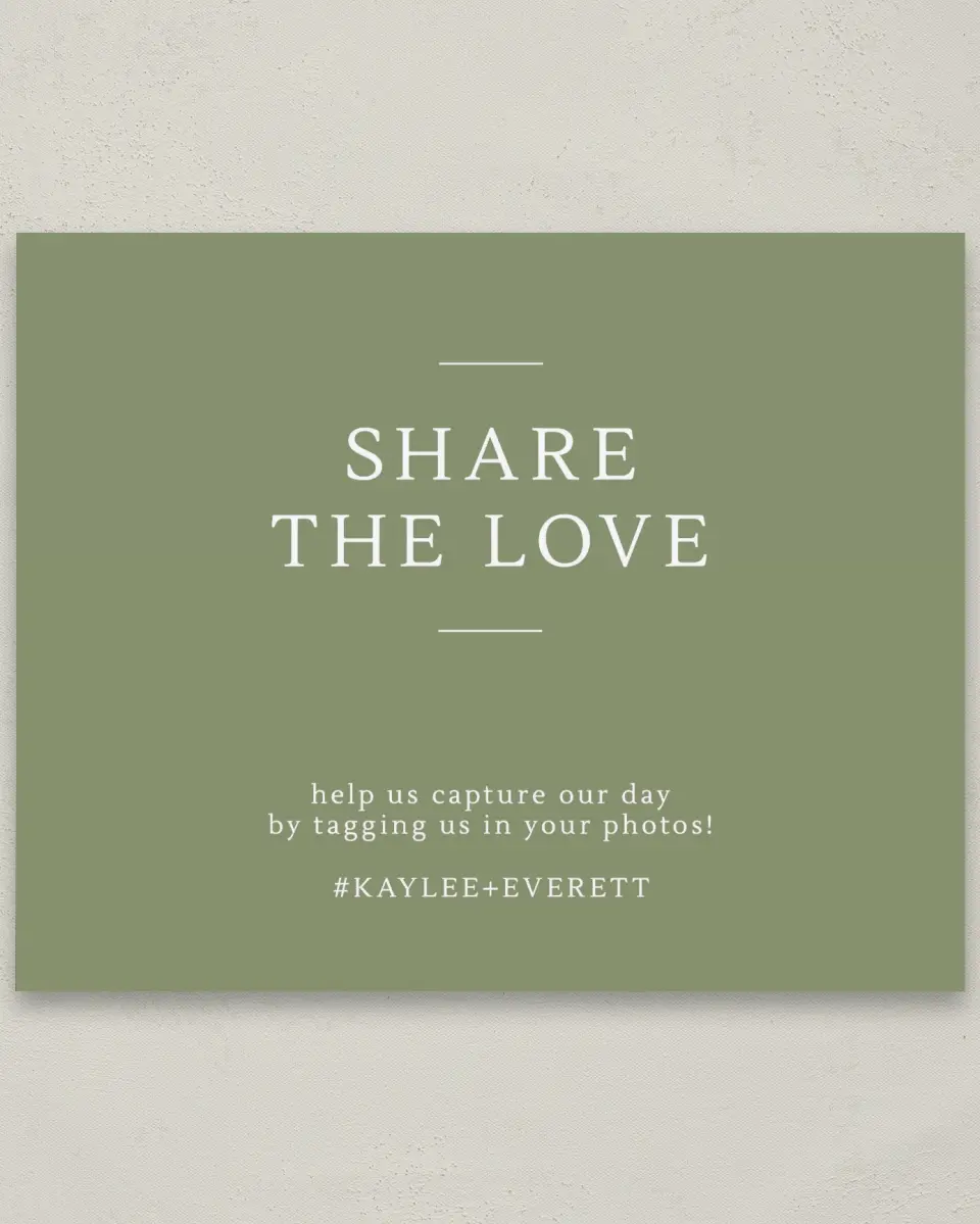 This is a 8" x 10" Share the Love Sign called Serene Flora printed in full color with Silver foil