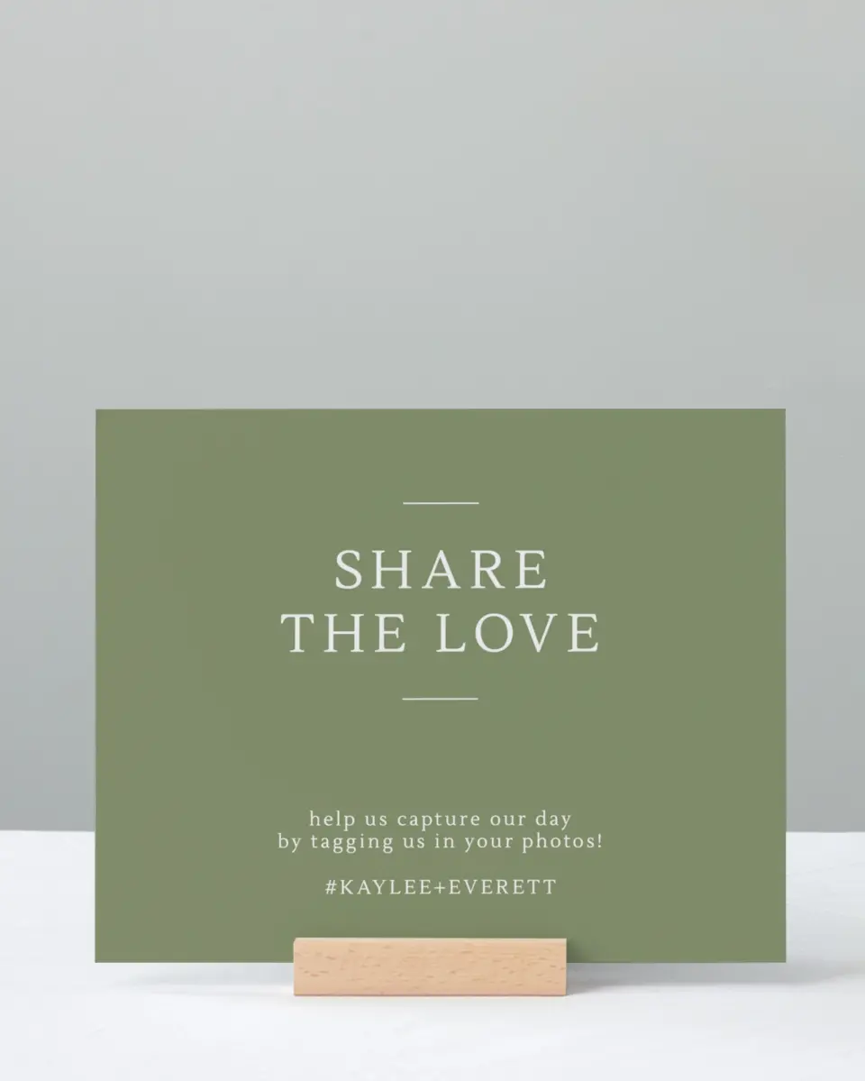 This is a 8" x 10" Share the Love Sign called Serene Flora printed in full color