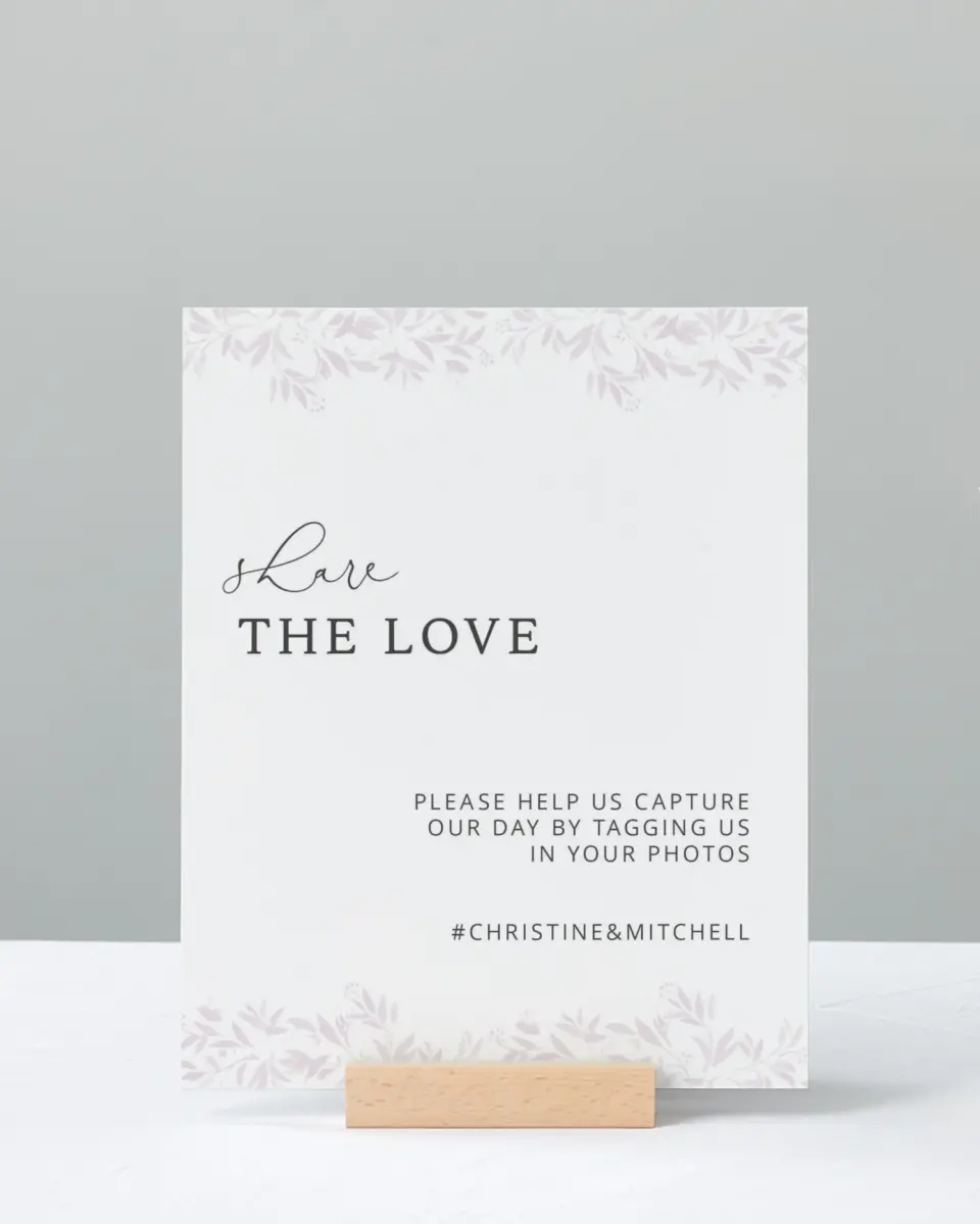 This is a 8" x 10" Share the Love Sign called Lush Leaves printed in full color