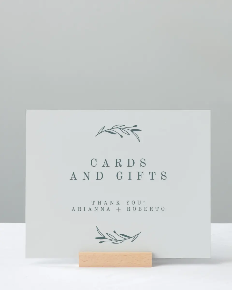 This is a 8" x 10" Cards & Gifts Sign called Growing Arc printed in full color