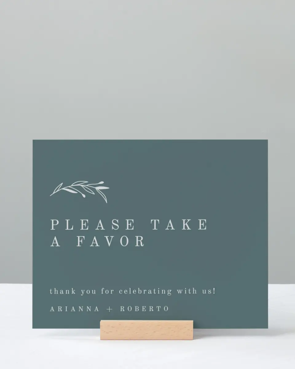 This is a 8" x 10" Favor Sign called Growing Arc printed in full color