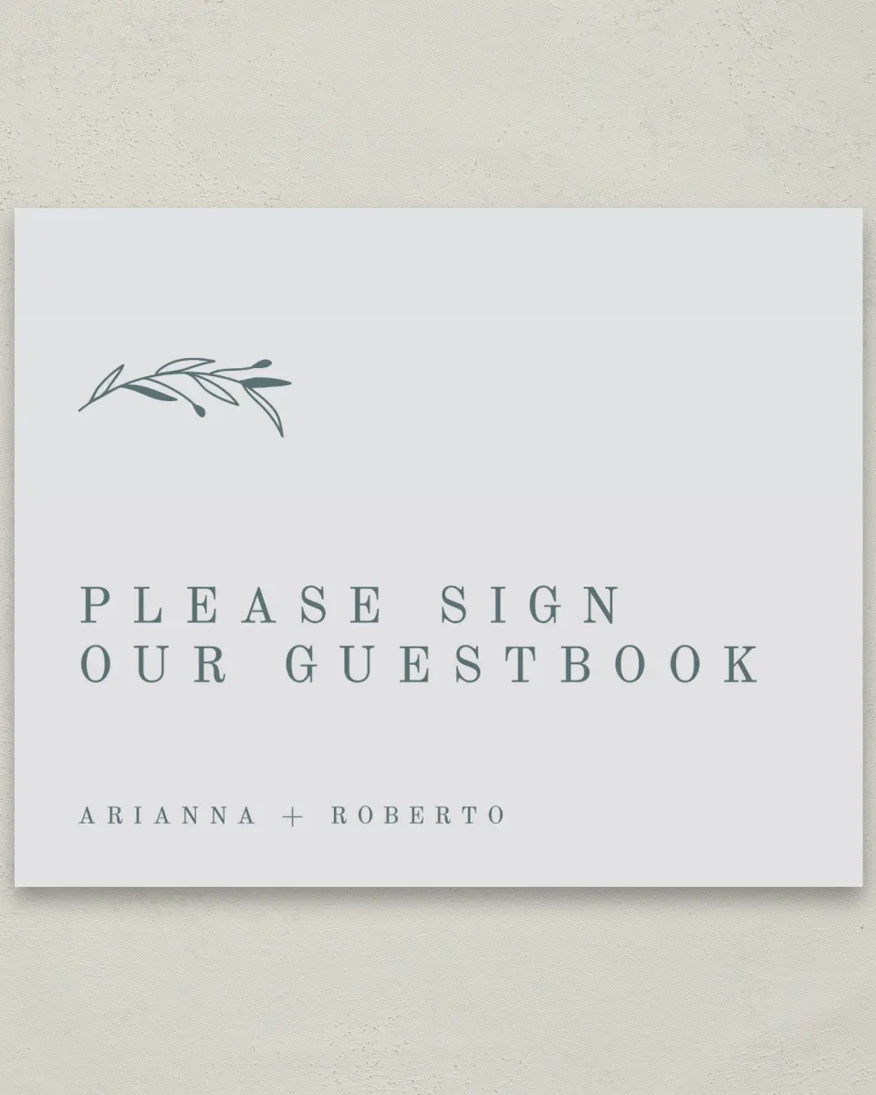 This is a 8" x 10" Guest Book Sign called Growing Arc printed in full color