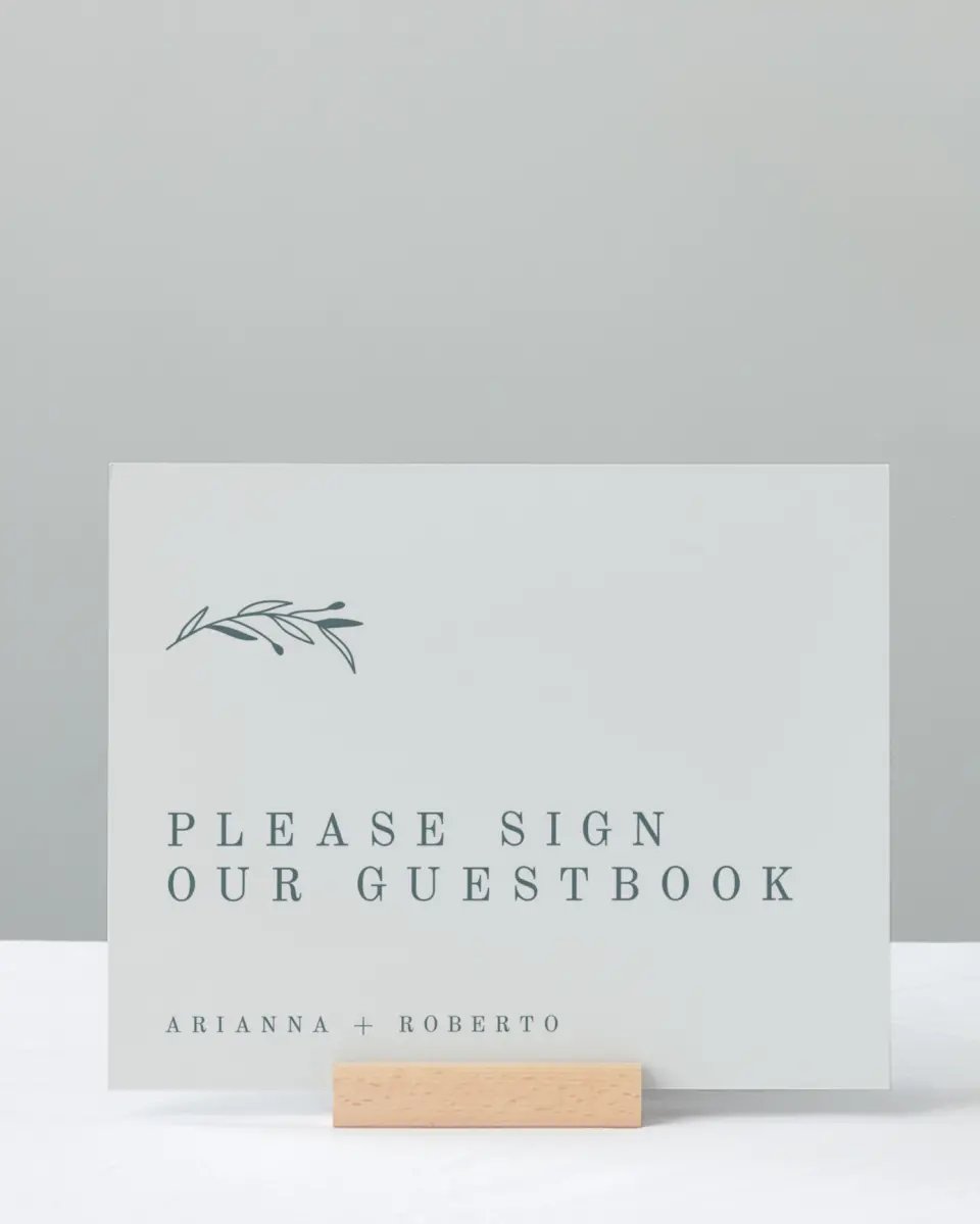 This is a 8" x 10" Guest Book Sign called Growing Arc printed in full color