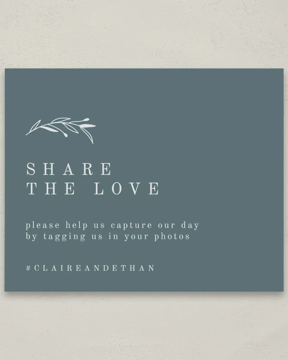 This is a 8" x 10" Share the Love Sign called Growing Arc printed in full color with Silver foil