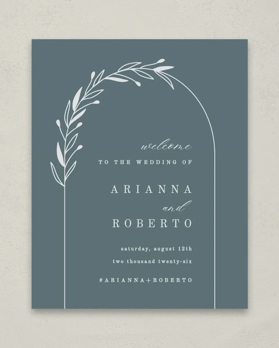 This is a 8" x 10" Welcome Sign called Growing Arc printed in full color