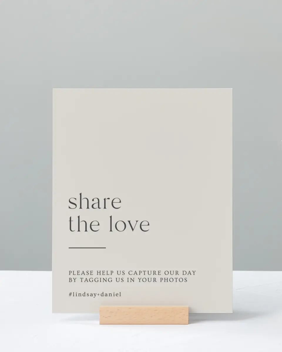 This is a 8" x 10" Share the Love Sign called Simple Gathering printed in full color