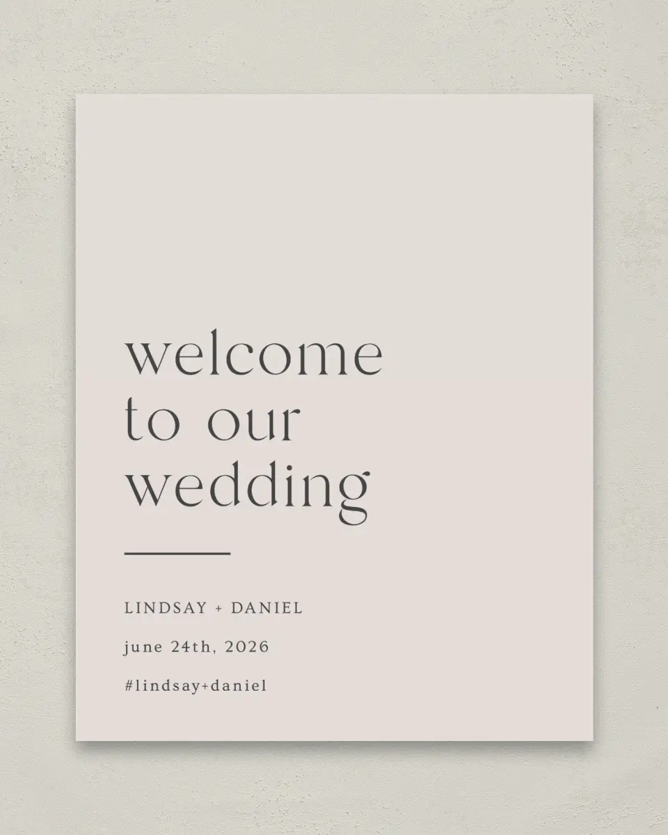 This is a 8" x 10" Welcome Sign called Simple Gathering printed in full color