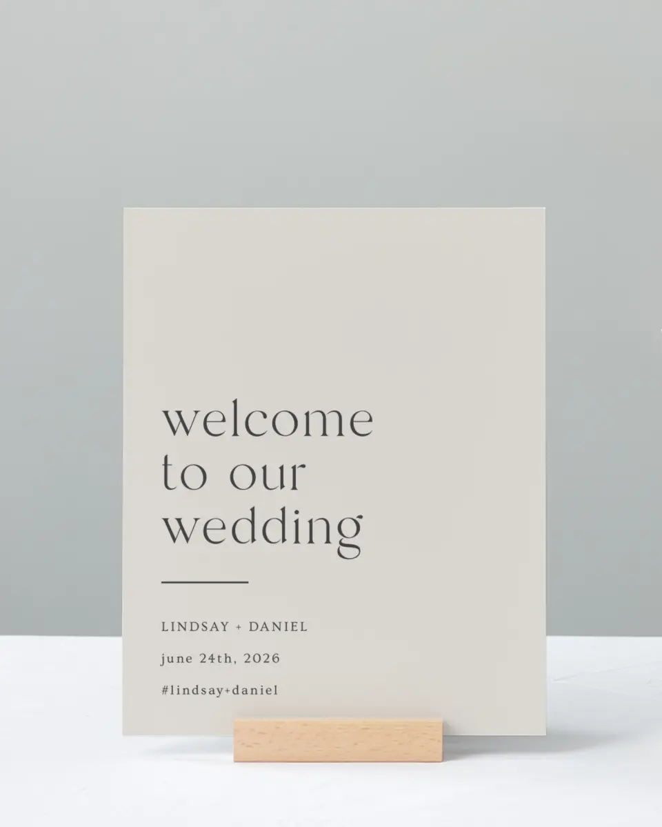 This is a 8" x 10" Welcome Sign called Simple Gathering printed in full color