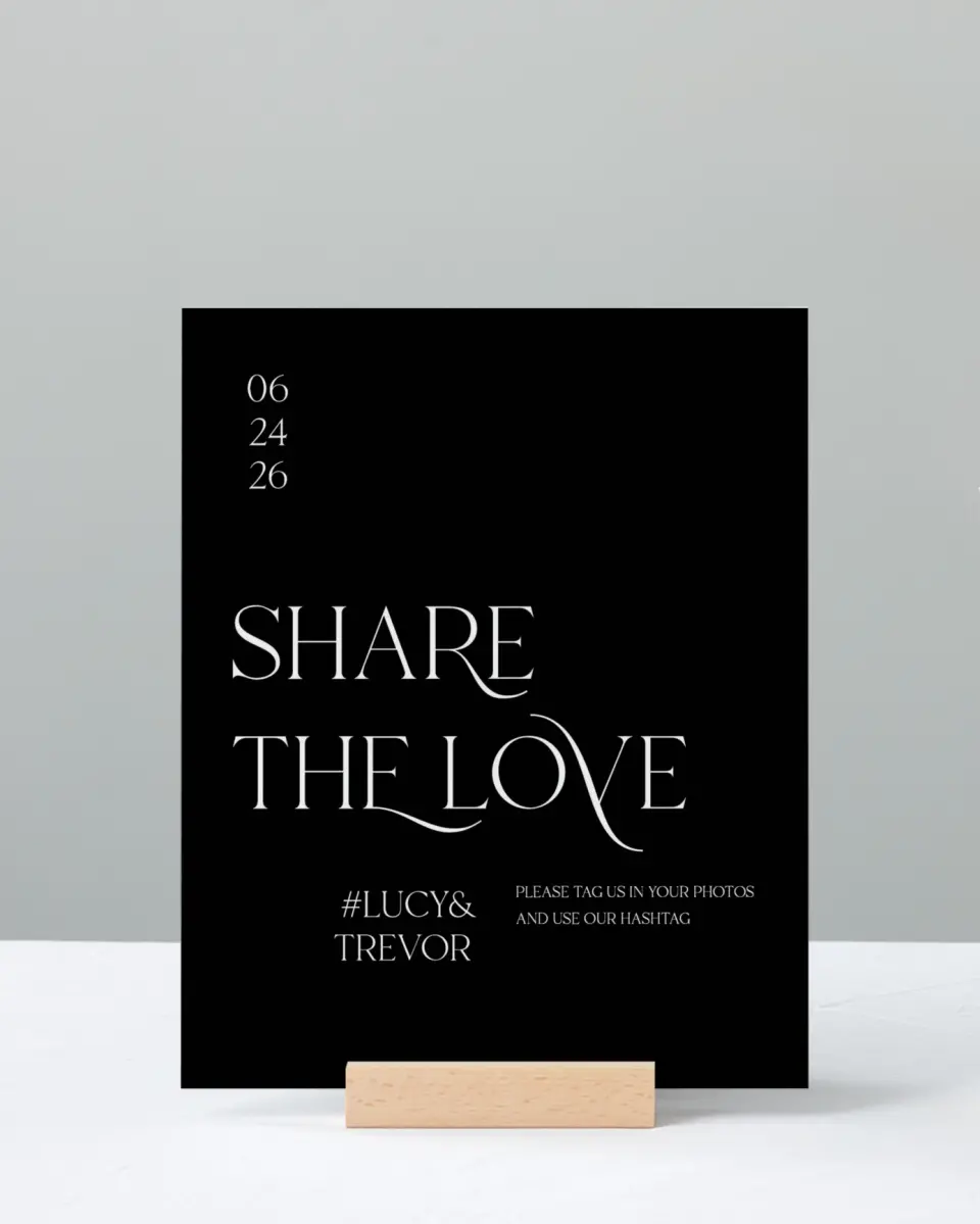 This is a 8" x 10" Share the Love Sign called The Lucy printed in full color