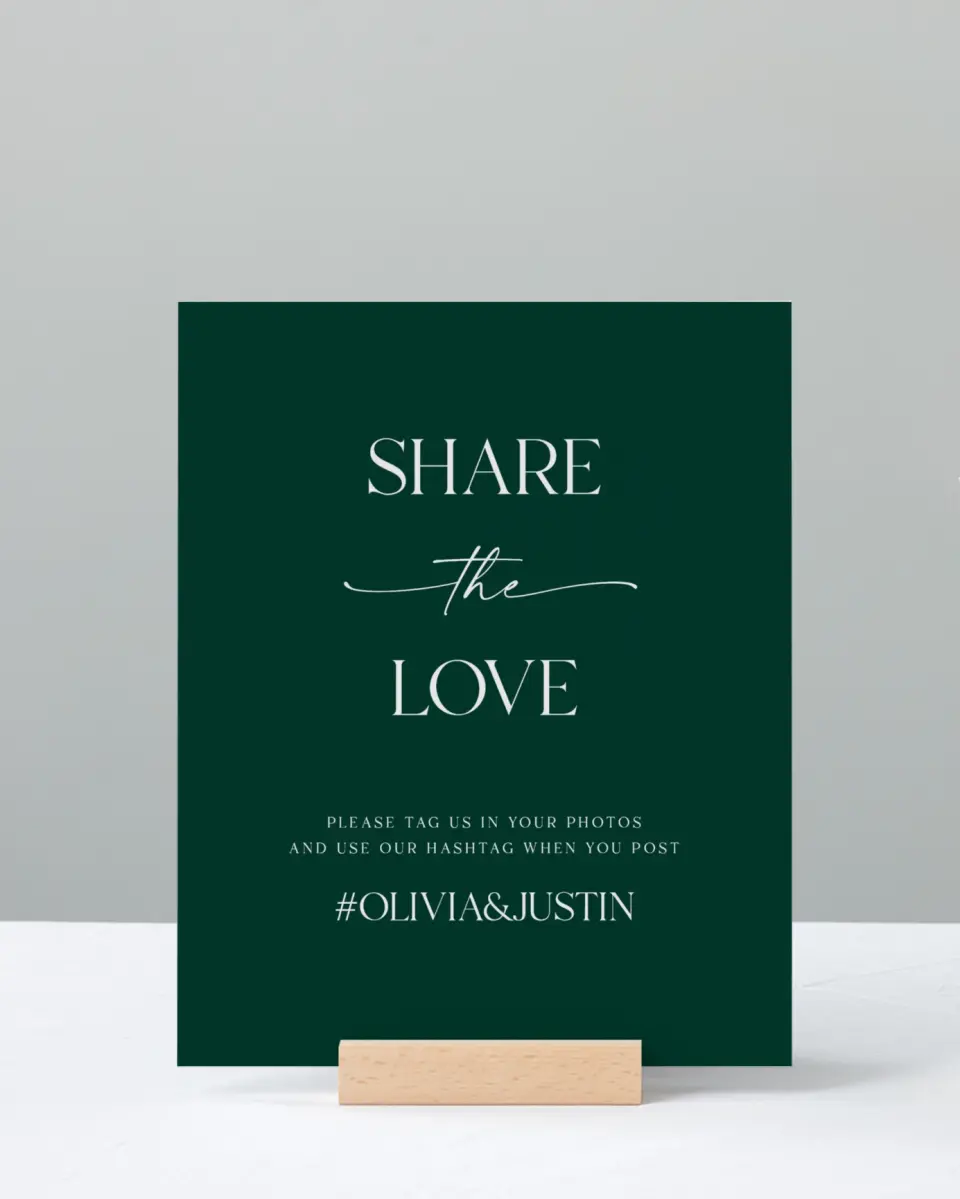 This is a 8" x 10" Share the Love Sign called The Olivia printed in full color