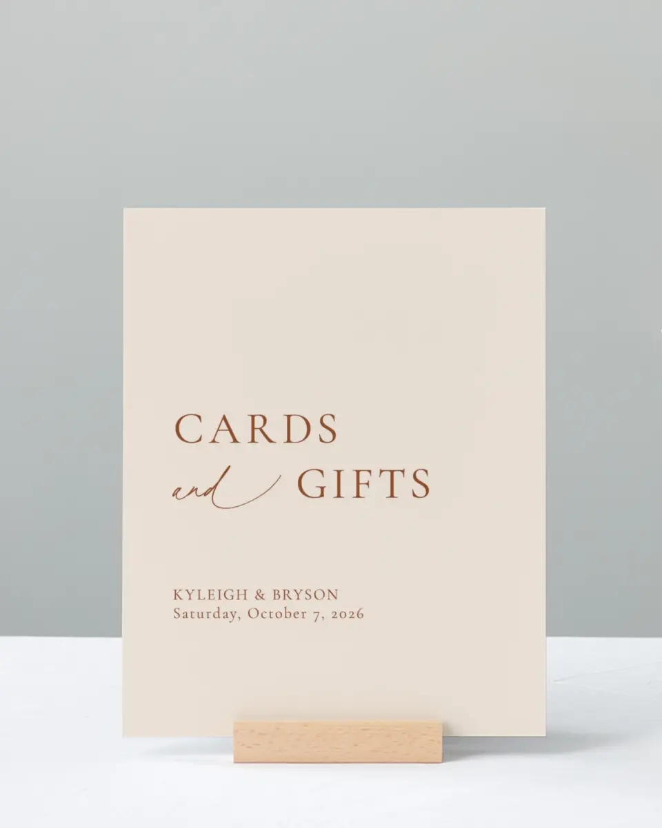 This is a 8" x 10" Cards & Gifts Sign called The Kyleigh printed in full color