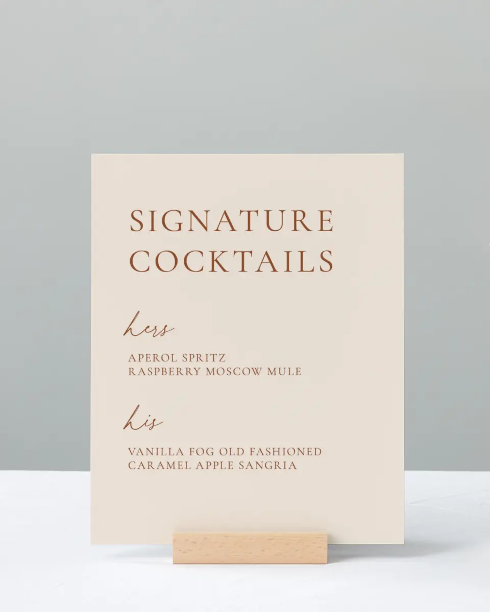 This is a 8" x 10" Menu Sign called The Kyleigh printed in full color