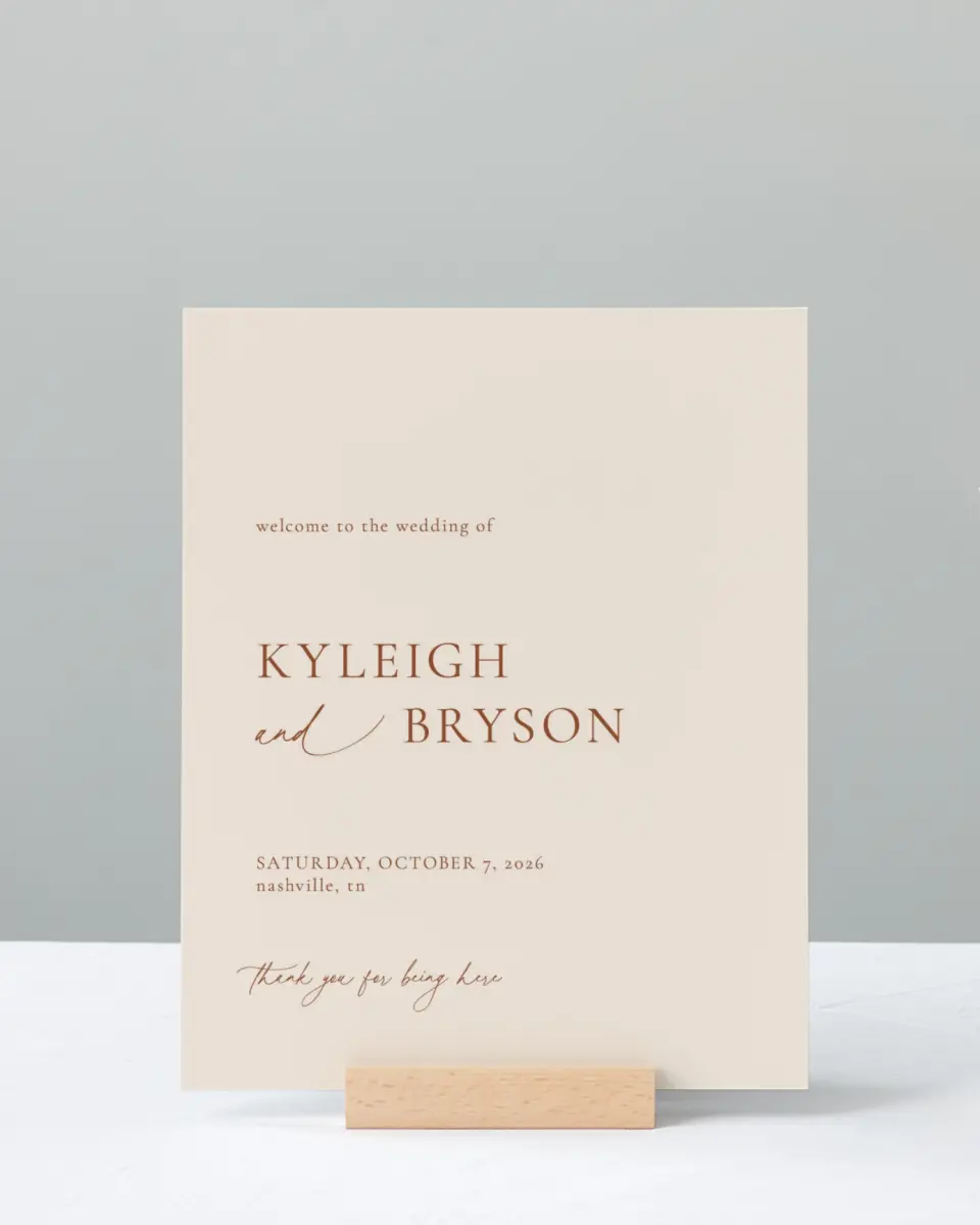 This is a 8" x 10" Welcome Sign called The Kyleigh printed in full color