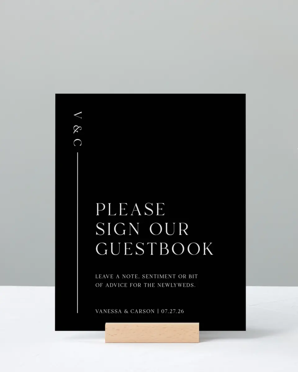 This is a 8" x 10" Guest Book Sign called Endless Love printed in full color
