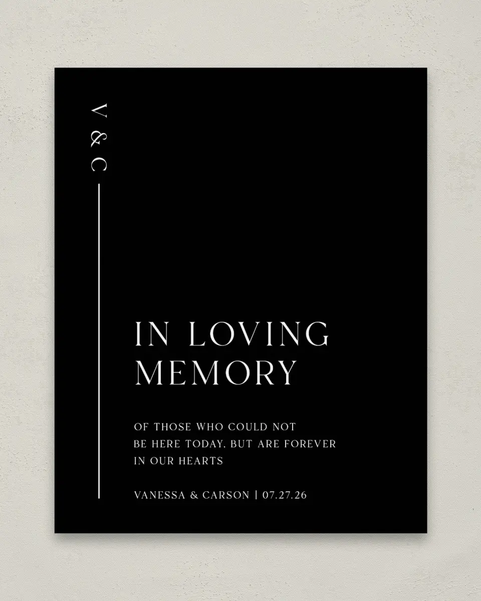This is a 8" x 10" Loving Memory Sign called Endless Love printed in full color