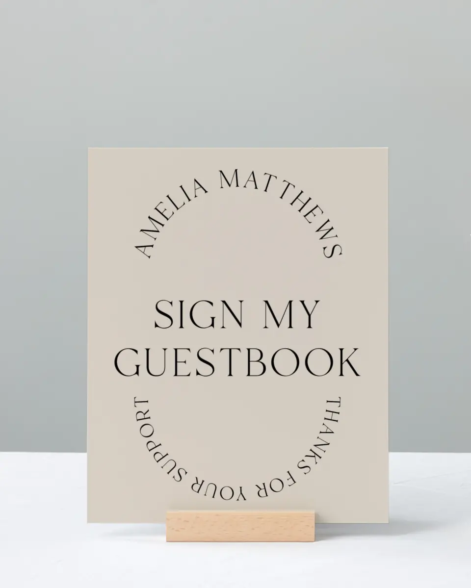 This is a 8" x 10" Guestbook Grad Sign called Time To Shine printed in full color with Silver foil