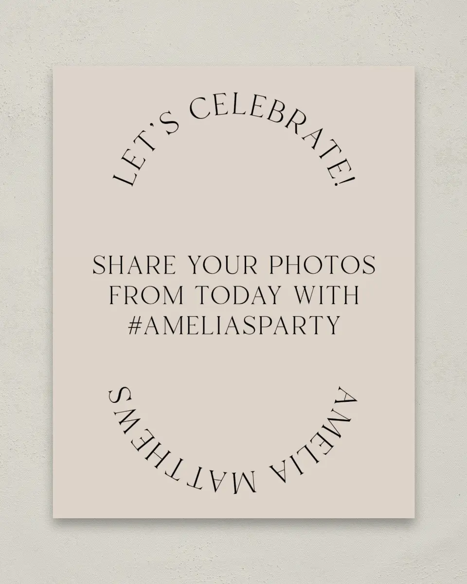 This is a 8" x 10" Let's Celebrate & Snap a Photo Grad Sign called Time To Shine printed in full color