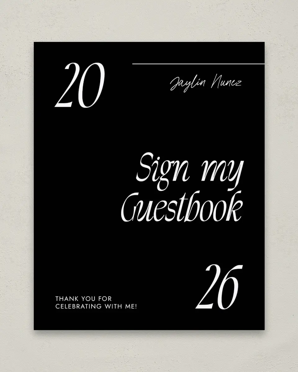 This is a 8" x 10" Guestbook Grad Sign called Your Year! printed in full color