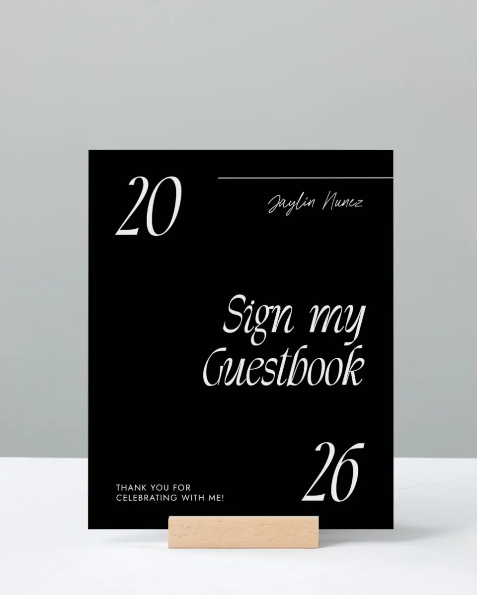 This is a 8" x 10" Guestbook Grad Sign called Your Year! printed in full color