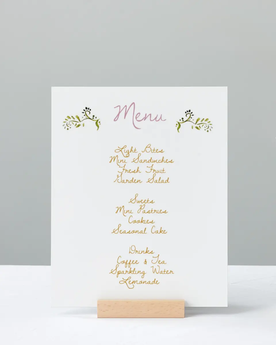 This is a 8" x 10" Bachelorette Party Thank You Card called Fairy Garden printed in full color