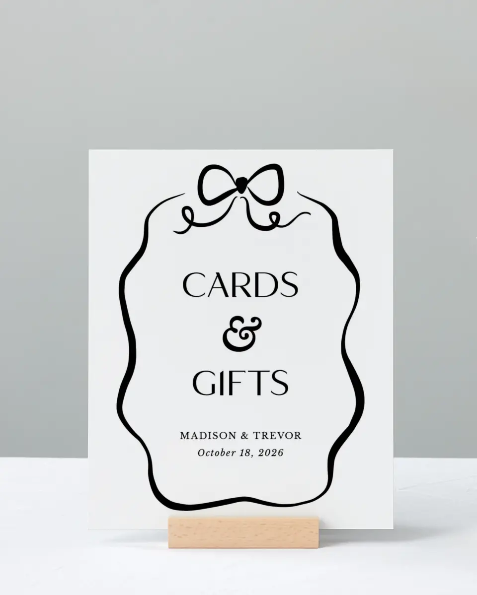 This is a 8" x 10" Cards & Gifts Sign called The Madison printed in full color