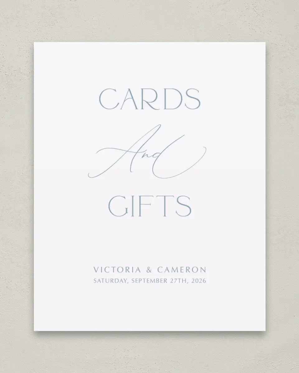 This is a 8" x 10" Cards & Gifts Sign called The Victoria printed in full color