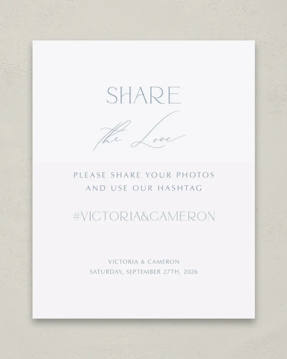This is a 8" x 10" Share the Love Sign called The Victoria printed in full color with Silver foil
