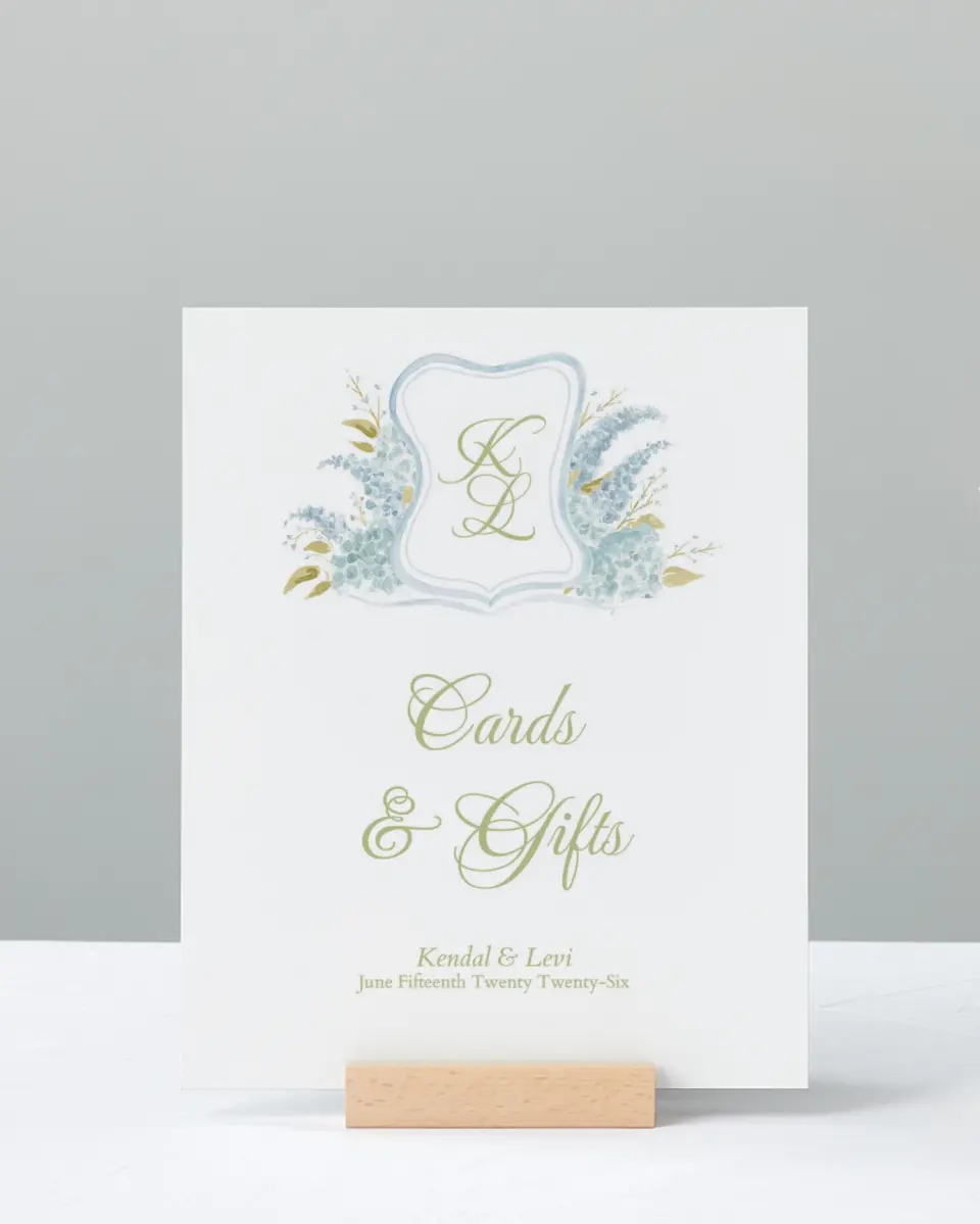 This is a 8" x 10" Cards & Gifts Sign called Southern Belle printed in full color