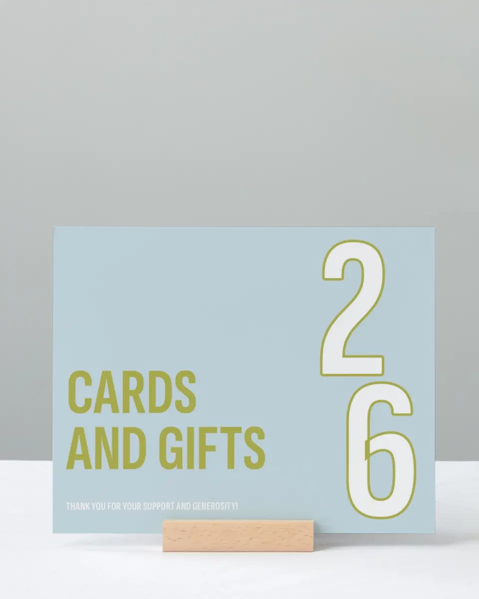 This is a 8" x 10" Cards & Gifts Grad Sign called Big Grad Energy printed in full color with Silver foil