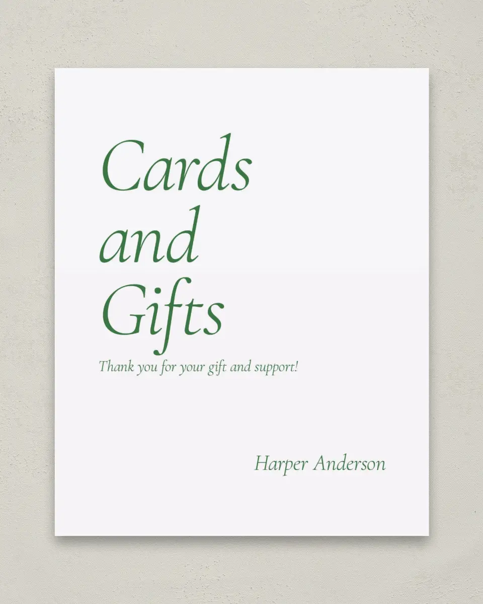 This is a 8" x 10" Cards & Gifts Grad Sign called Our Grad printed in full color