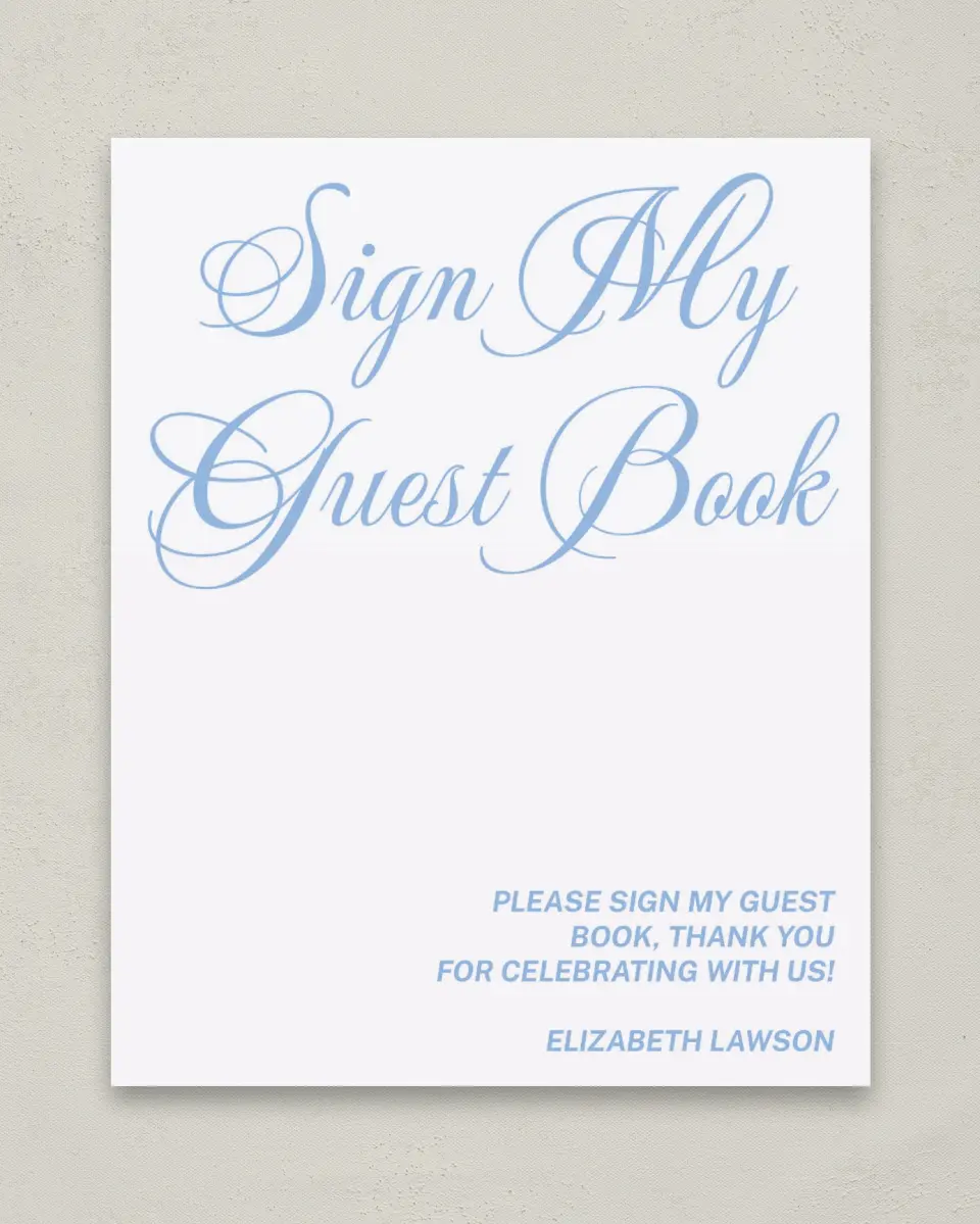 This is a 8" x 10" Guestbook Grad Sign called Celebration of Success printed in full color