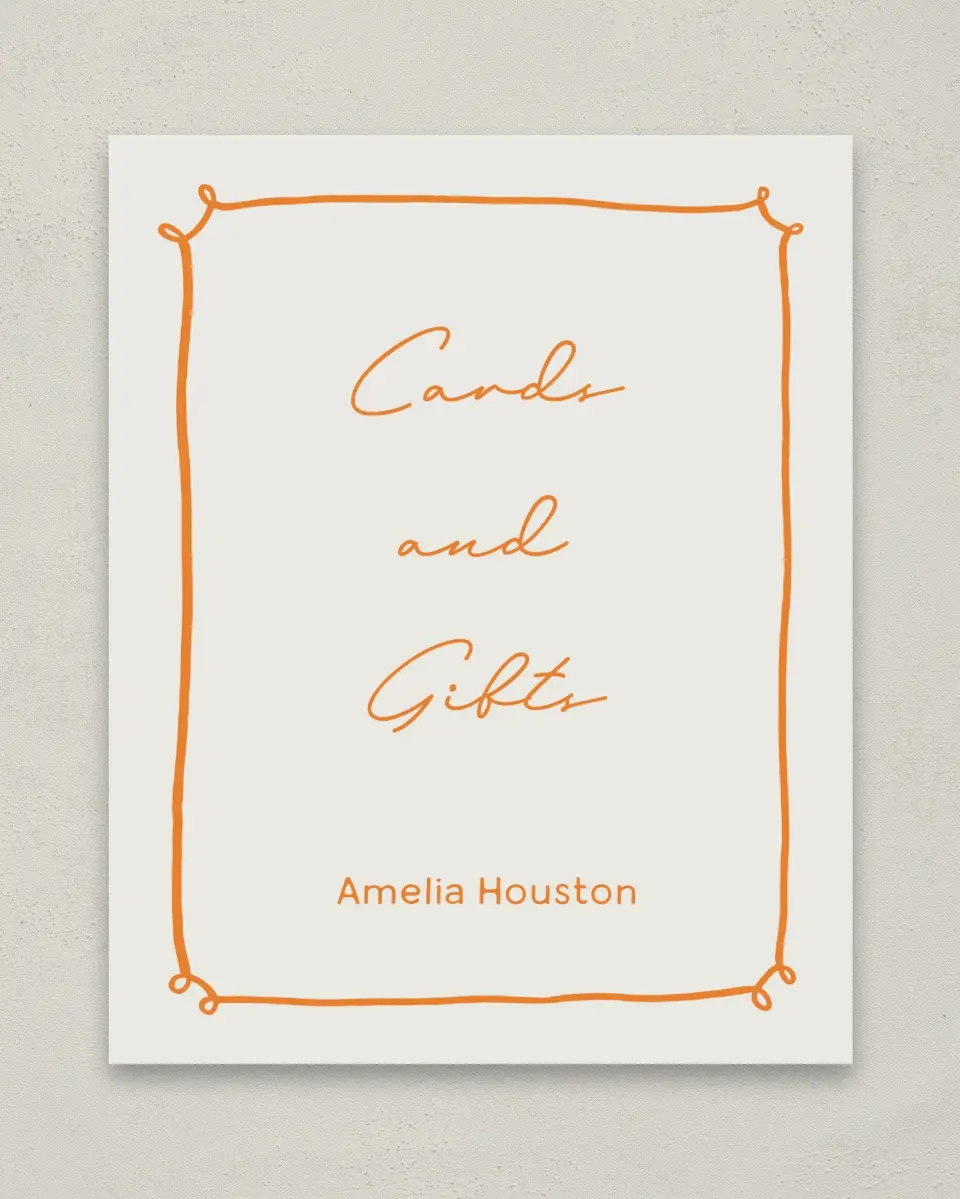 This is a 8" x 10" Cards & Gifts Grad Sign called Grand Grad printed in full color