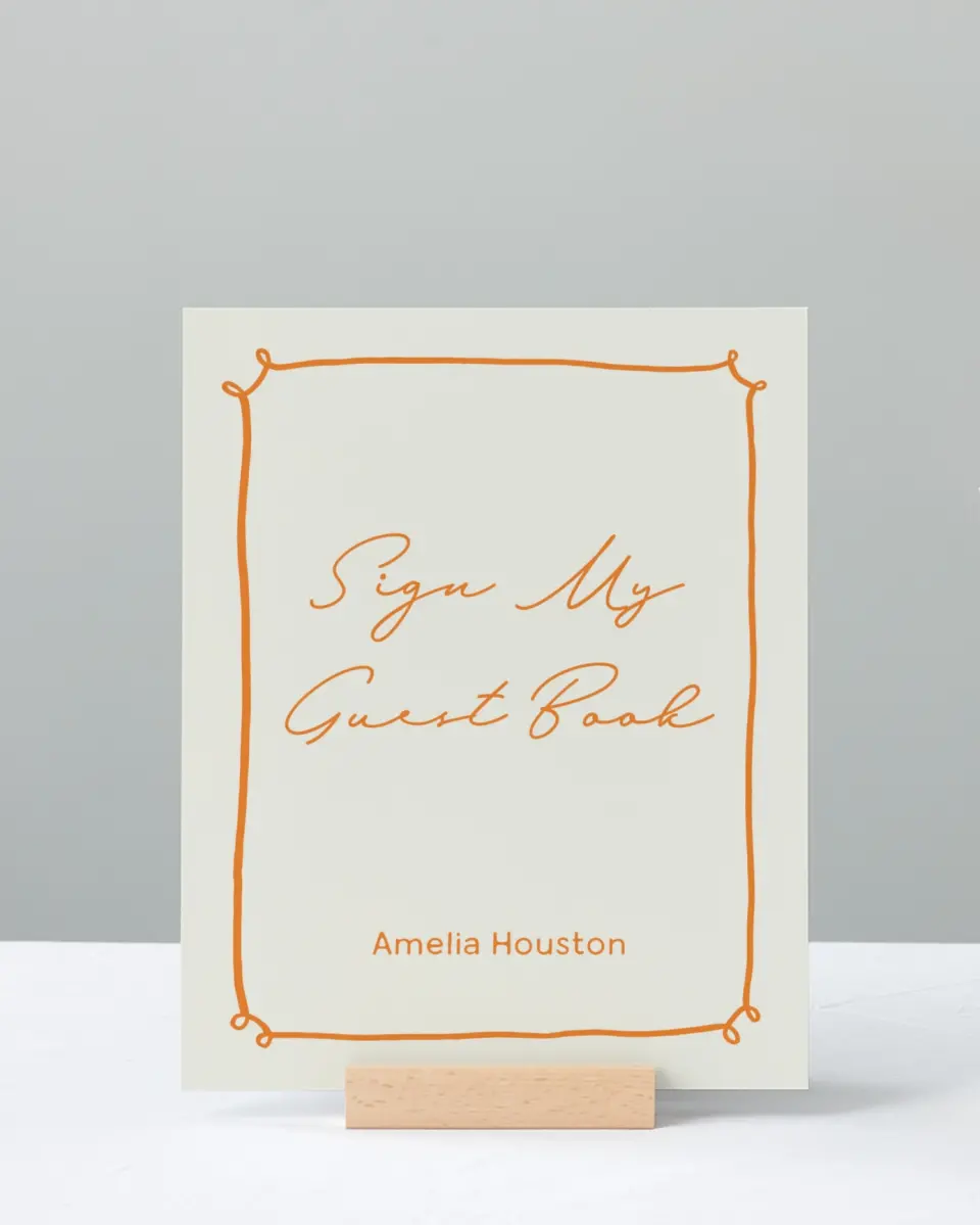 This is a 8" x 10" Guestbook Grad Sign called Grand Grad printed in full color with Gold foil