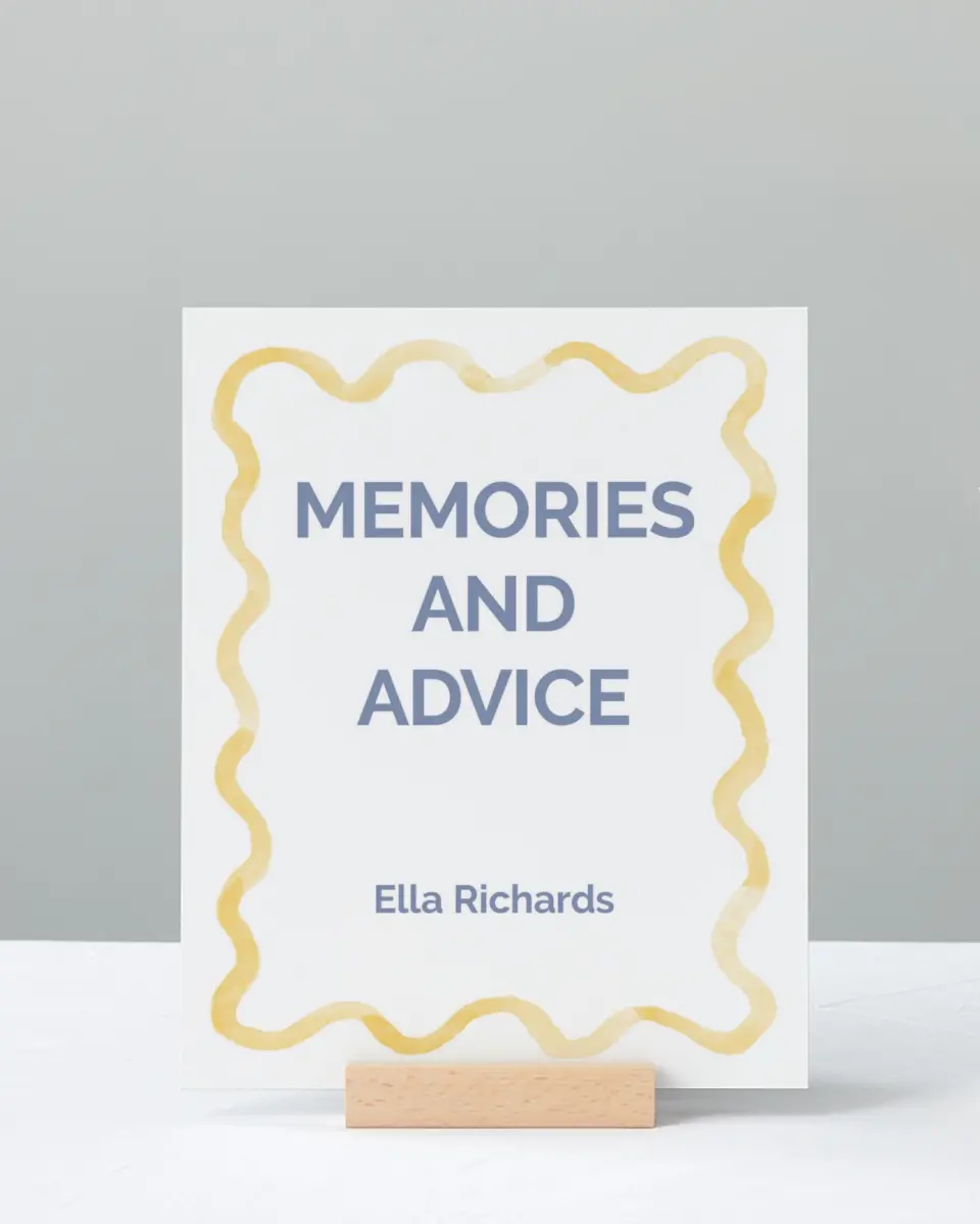 This is a 8" x 10" Memory & Advice Grad Sign called Future is Bright printed in full color