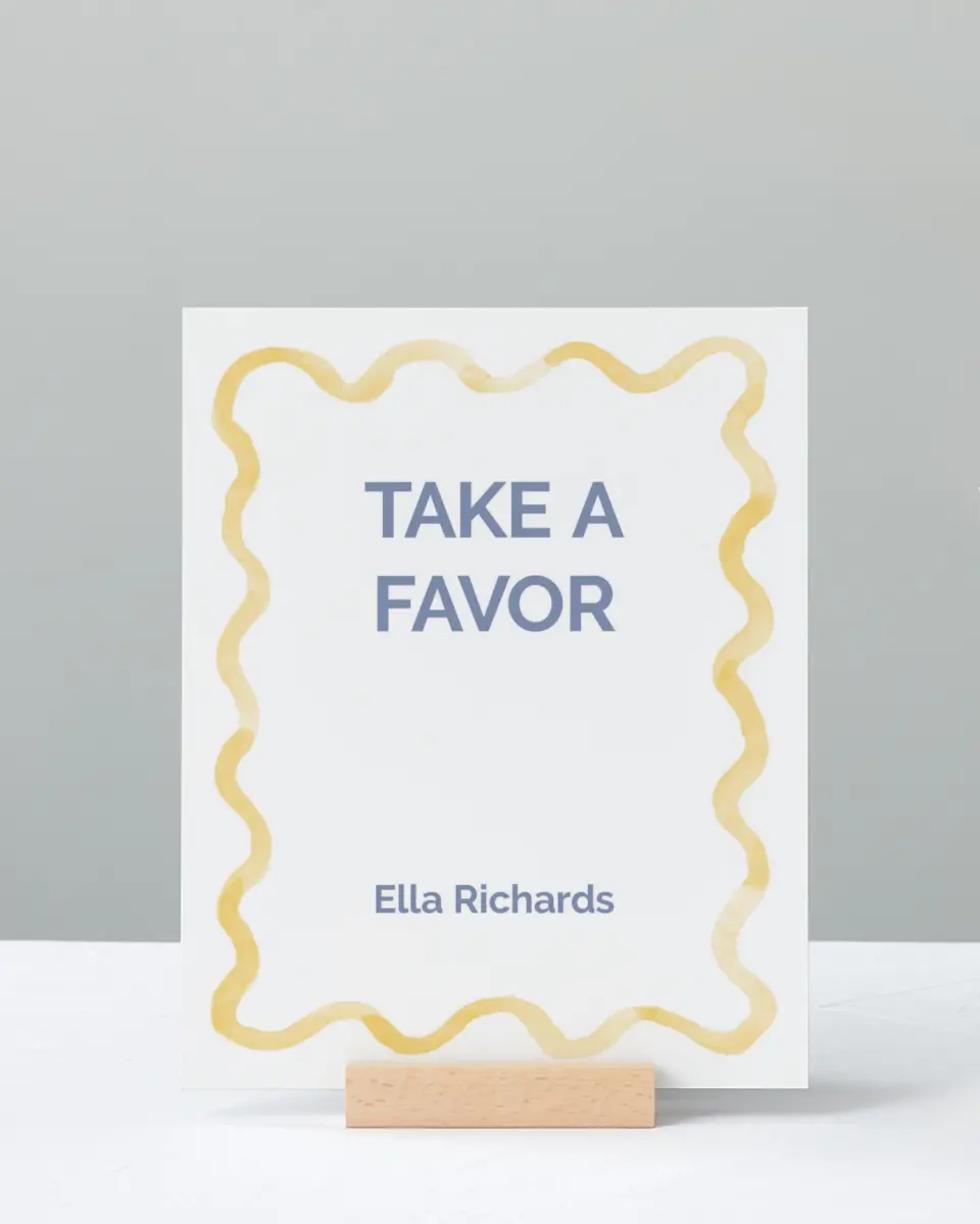 This is a 8" x 10" Take a Favor Grad Sign called Future is Bright printed in full color