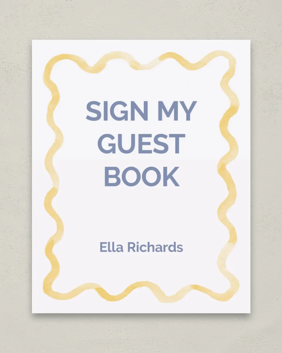 This is a 8" x 10" Guestbook Grad Sign called Future is Bright printed in full color