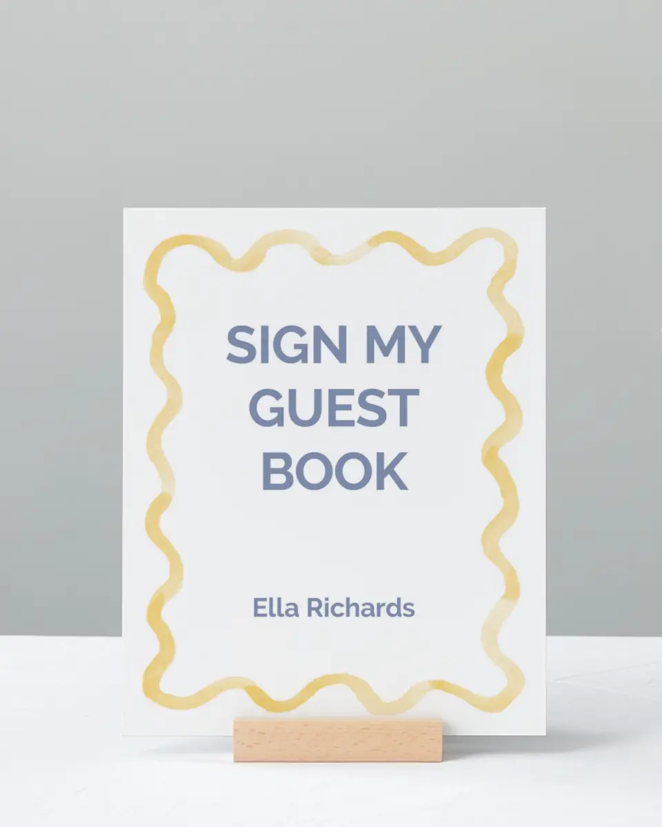 This is a 8" x 10" Guestbook Grad Sign called Future is Bright printed in full color