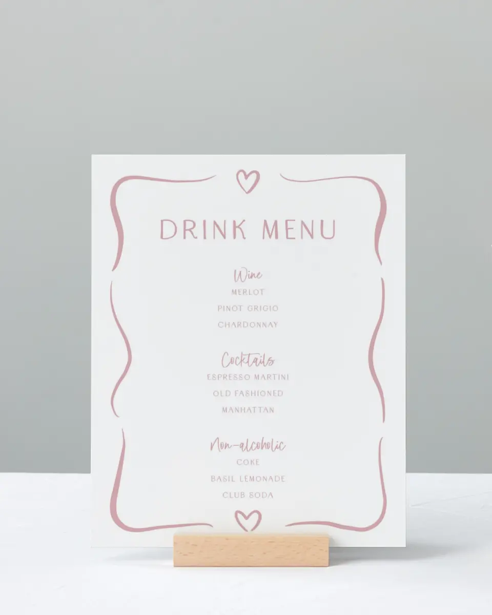 This is a 8" x 10" Bachelorette Party Thank You Card called Going to the Chapel printed in full color