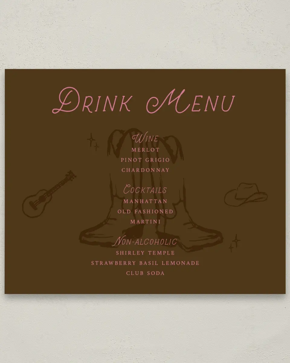 This is a 8" x 10" Bachelorette Party Thank You Card called Nash Bash printed in full color