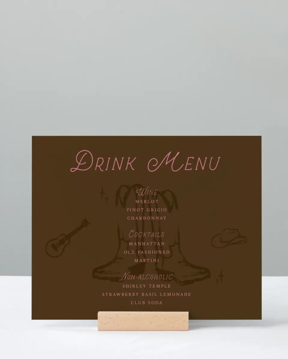 This is a 8" x 10" Bachelorette Party Thank You Card called Nash Bash printed in full color with Silver foil